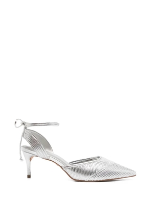 CARRANO pointed-toe ankle-strap pumps - Silver