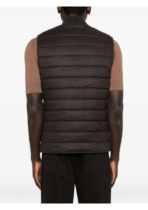 Profuomo quilted gilet - Brown