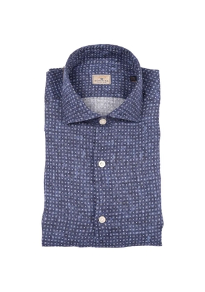 Sonrisa patterned cotton shirt - Blue