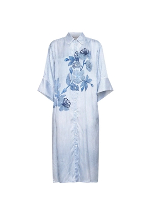 ERMANNO FIRENZE striped midi dress - Blue