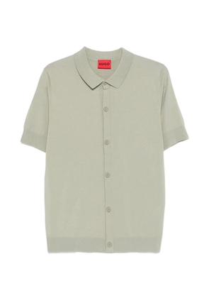 BOSS buttoned knitted shirt - Green