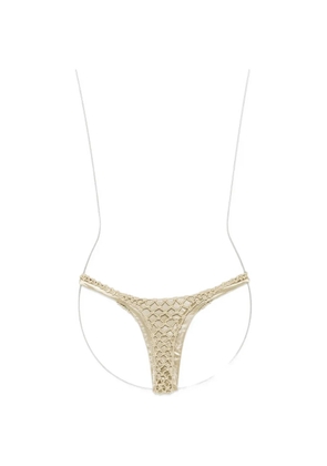 Isa Boulder Corara macrame bikini bottom - Gold