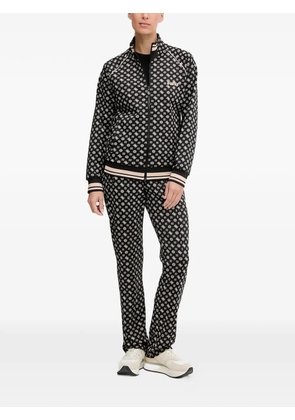 GUESS USA patterned drawstring track pants - Black