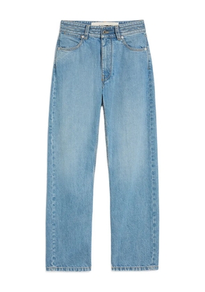 Jil Sander multi-stitched logo regular denim trousers - Blue