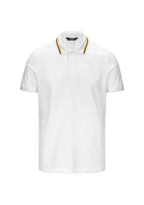 K-Way Jud striped-collar polo shirt - White