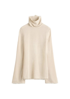 TOTEME frayed-edge slim top - Neutrals