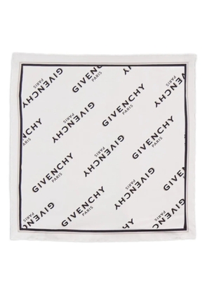 Givenchy Shadow logo-print silk scarf - White