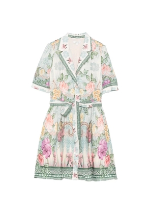 Paper Lace floral tie dress - Green