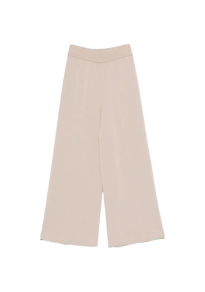 Neera ribbed wide-leg trousers - Neutrals