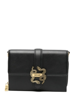 Just Cavalli snake-detail clutch bag - Black