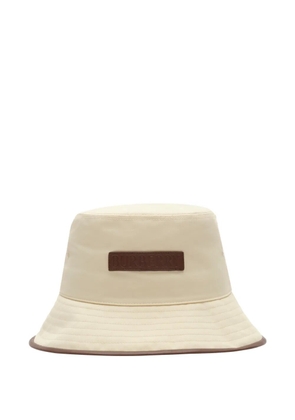 Burberry logo gabardine bucket hat - Neutrals