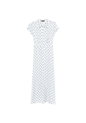 Maje floral button maxi dress - White