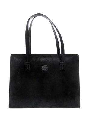 Loewe Pre-Owned 2010-2026 Velvet Anagram Narciso tote bag - Black