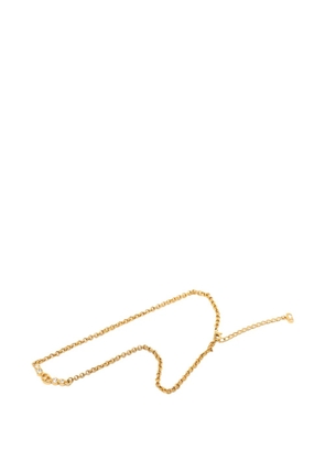 Christian Dior Pre-Owned 1980-1990 Gold Plated Rhinestone CD Pendant Necklace costume necklace