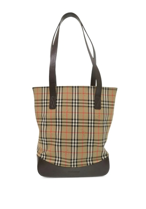 Burberry Pre-Owned 2000-2017 Haymarket Check Canvas tote bag - Neutrals