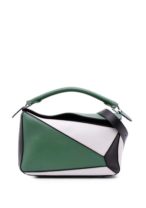 Loewe Pre-Owned 2018 Medium Tricolor Calfskin Puzzle satchel - Green