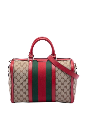 Gucci Pre-Owned 2016-2025 Medium GG Canvas Web Joy Boston Bag satchel - Red