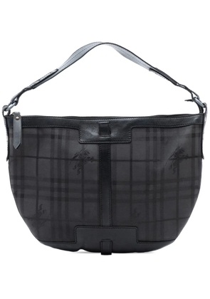 Burberry Pre-Owned 2000-2017 Haymarket Check Coated Canvas hobo bag - Black