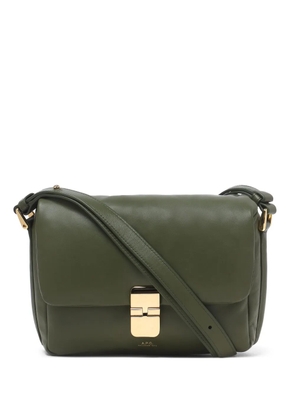 A.P.C. Grace flap-closure leather mini bag - Green