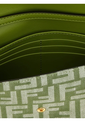 FENDI Baguette FF-jacquard shoulder bag - Green
