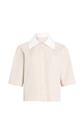 Patou striped short-sleeved shirt - White