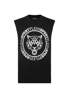 Plein Sport 'Sleeveless T-shirt Round Neck Carbon Tiger' - '0201 black / white'