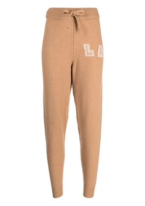 Joshua Sanders patterned intarsia-knit track pants - Brown