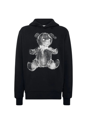 Philipp Plein teddy print cotton hoodie - Black