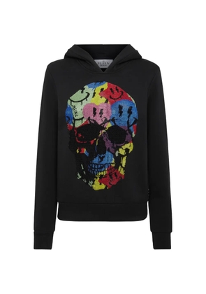 Philipp Plein Smile rhinestone-embellished hoodie - Black