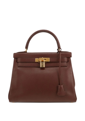 Hermès Pre-Owned 1996 Kelly flap leather handbag - Brown