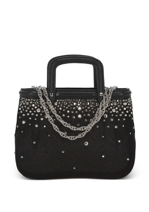Rodo chain-detail crystal-embellished tote bag - Black