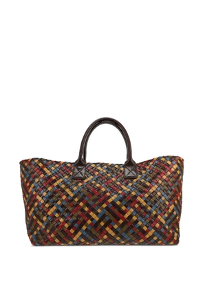 Bottega Veneta Pre-Owned 2010s large Cabat intrecciato-leather tote bag - Brown