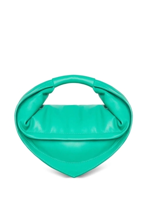 FEDERICO CINA mini Tortellino leather tote bag - Green