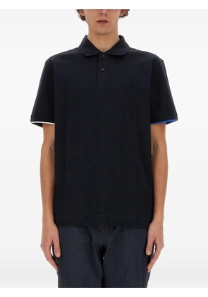 BOSS trimmed-detail cotton polo - Blue