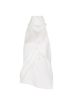 Balmain halterneck sleeveless blouse - White
