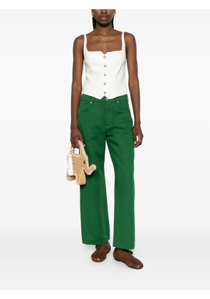 alice + olivia button tank top - White