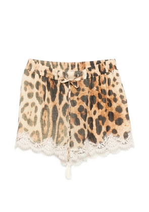 ERMANNO FIRENZE leopard-print shorts - Neutrals