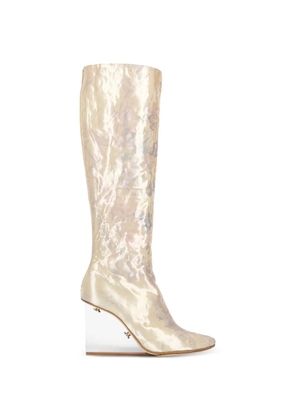 Maison Margiela Tabi pointed-toe knee boots - Neutrals