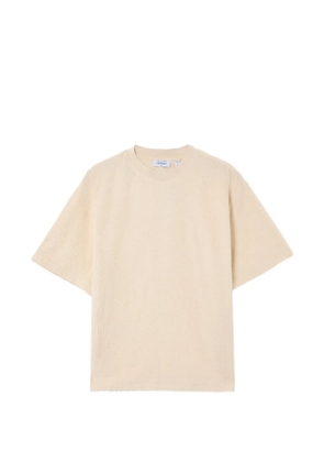 Off-White logo-pattern terrycloth T-shirt - Neutrals