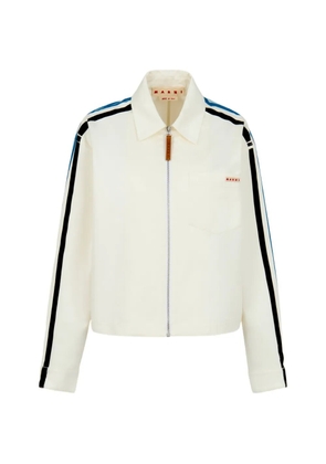 Marni striped zip shirt - White