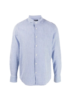 Deperlu button-up striped cotton shirt - Blue
