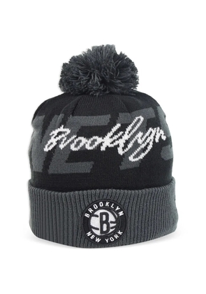 NEW ERA CAP Brooklyn Nets cuffed pom-pom beanie hat - Black