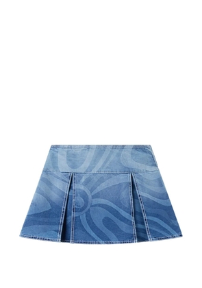 PUCCI Marmo print denim skirt - Blue