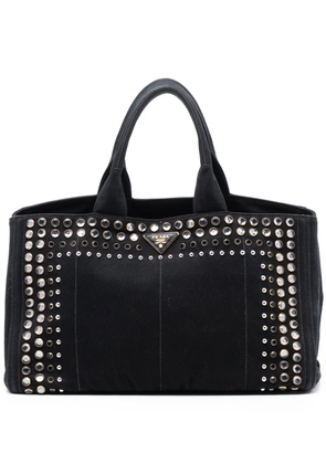 Prada Pre-Owned 2013-2026 Large Canvas Canapa Bijoux satchel - Black