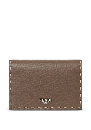 FENDI Selleria logo-appliqué wallet - Brown