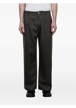 OUR LEGACY Bridge coated pleated trousers - Green