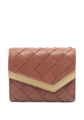Bottega Veneta Pre-Owned 2010s tri-fold leather wallet - Brown