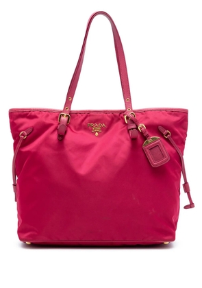 Prada Pre-Owned 2010-2025 Saffiano Trimmed Tessuto tote bag - Pink