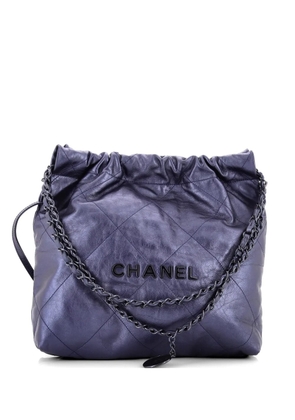 CHANEL Pre-Owned 22 Chain Quilted Calfskin Small hobo bag - Blue