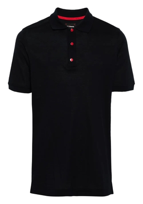 Kiton piqué-weave polo shirt - Blue
